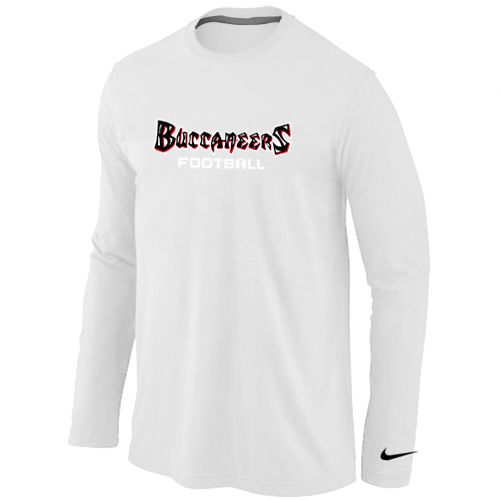 Nike Tampa Bay Buccaneers Authentic Font Long Sleeve NFL T-Shirt - White